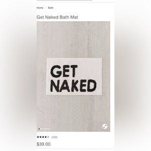 New in packaging! Urban outfitters get naked bath mat.